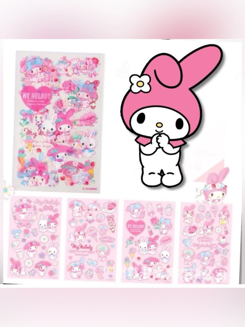 $2 My Melody Pink Sticker Sheet Set $2